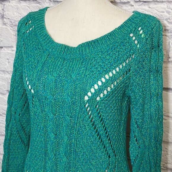 AMERICAN Eagle Boat Neck Knit Sweater 100% Cotton Size Small - Picture 4 of 10